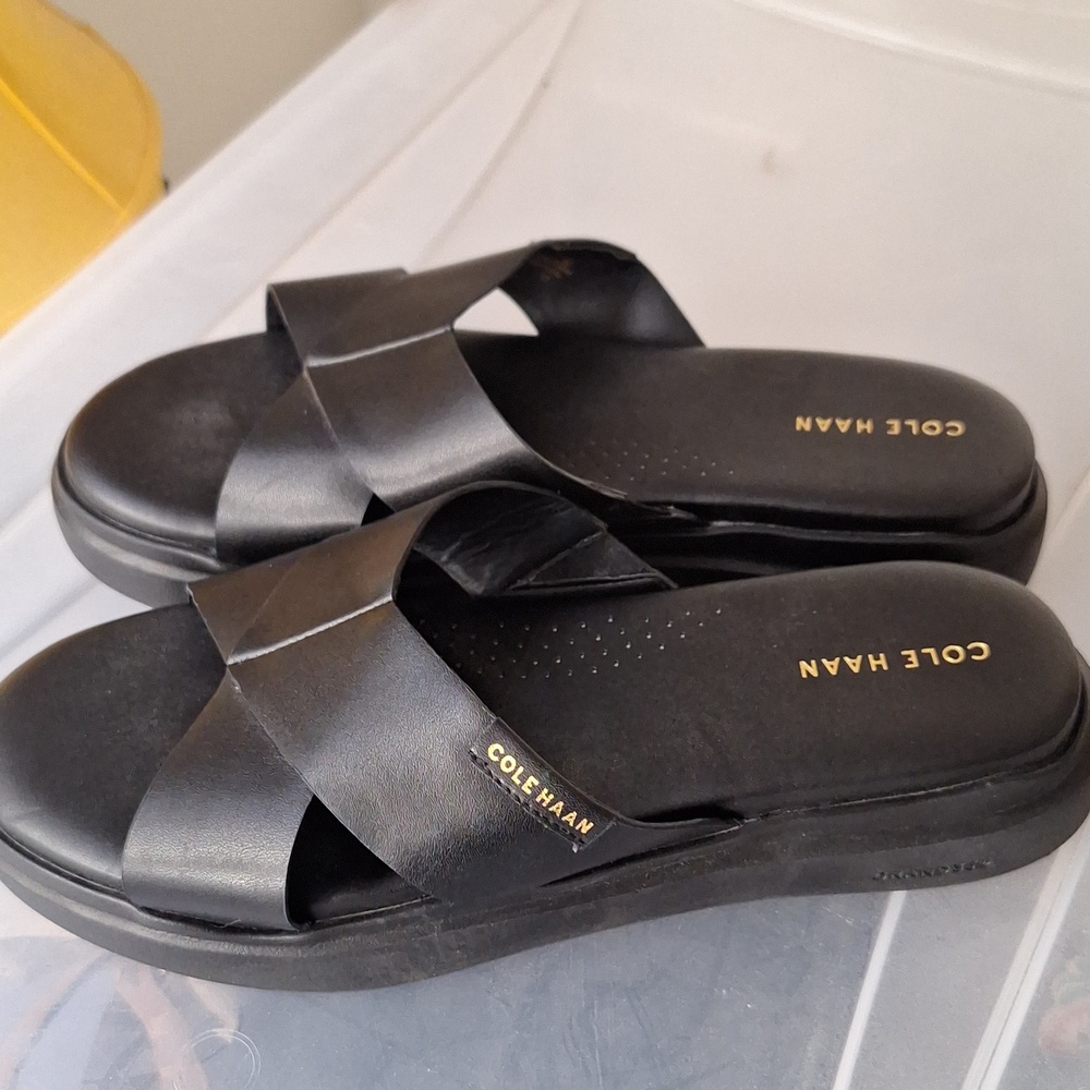 Cole Haan Grandpro Rally Criss Cross Slide Sandals Size 8 B